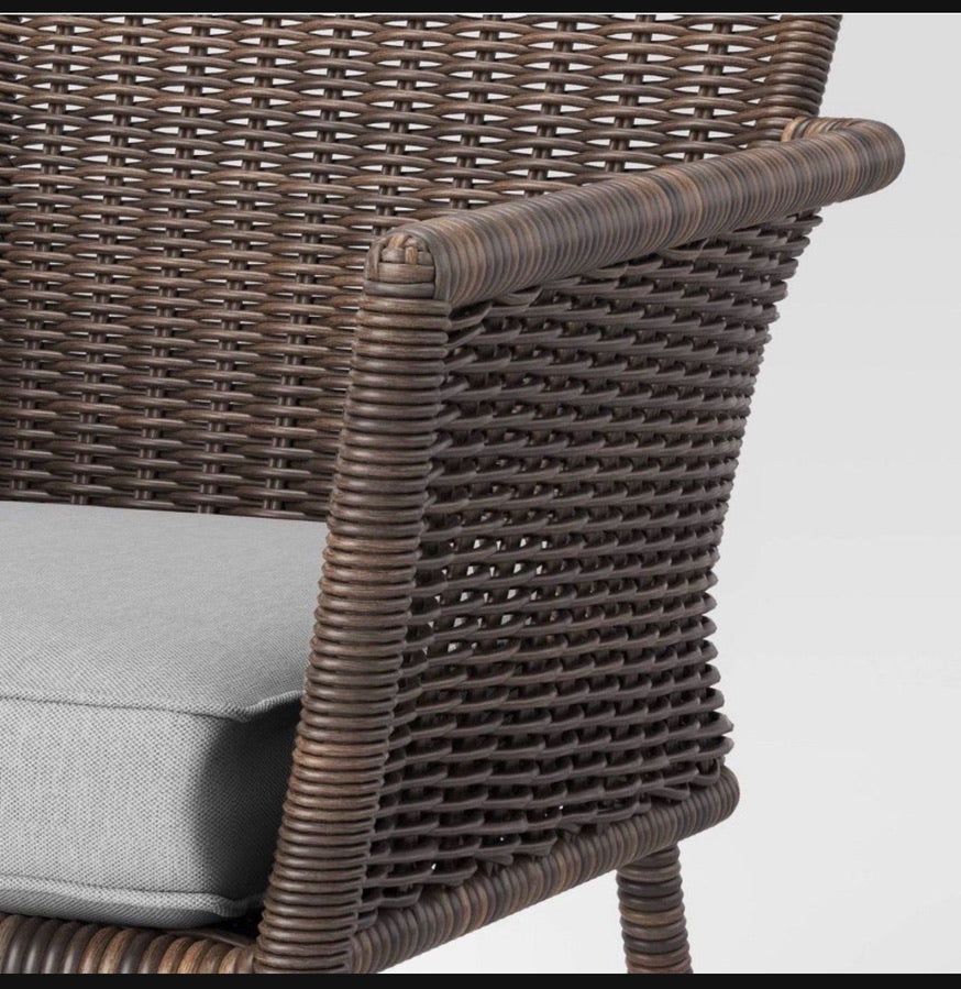 Monroe 2pk Patio Stack Dining Chairs - Gray - Threshold - Local Pick Up Only