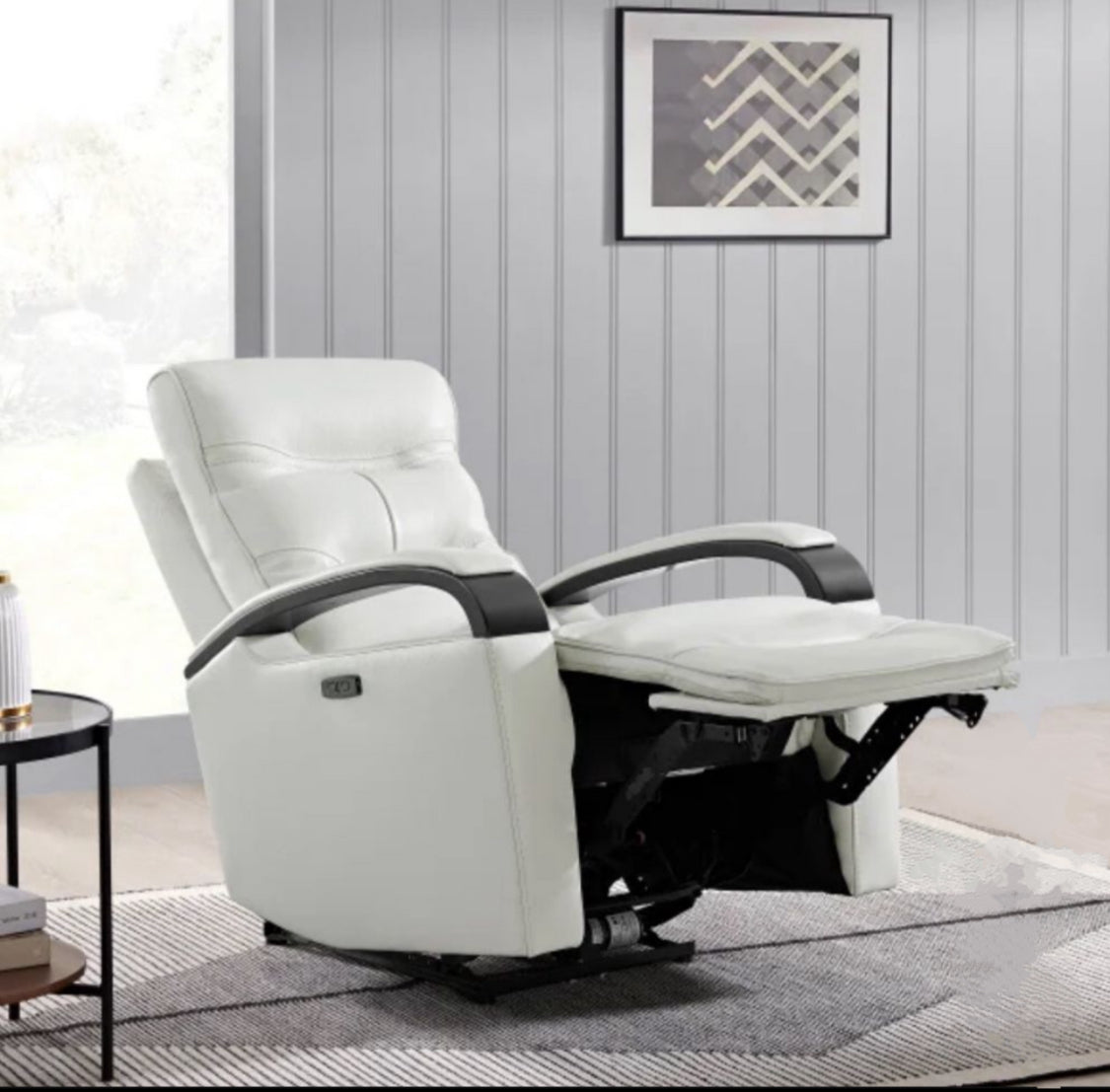 Canmore Leather Power Recliner with Power Headrest - Local Pick Up Only