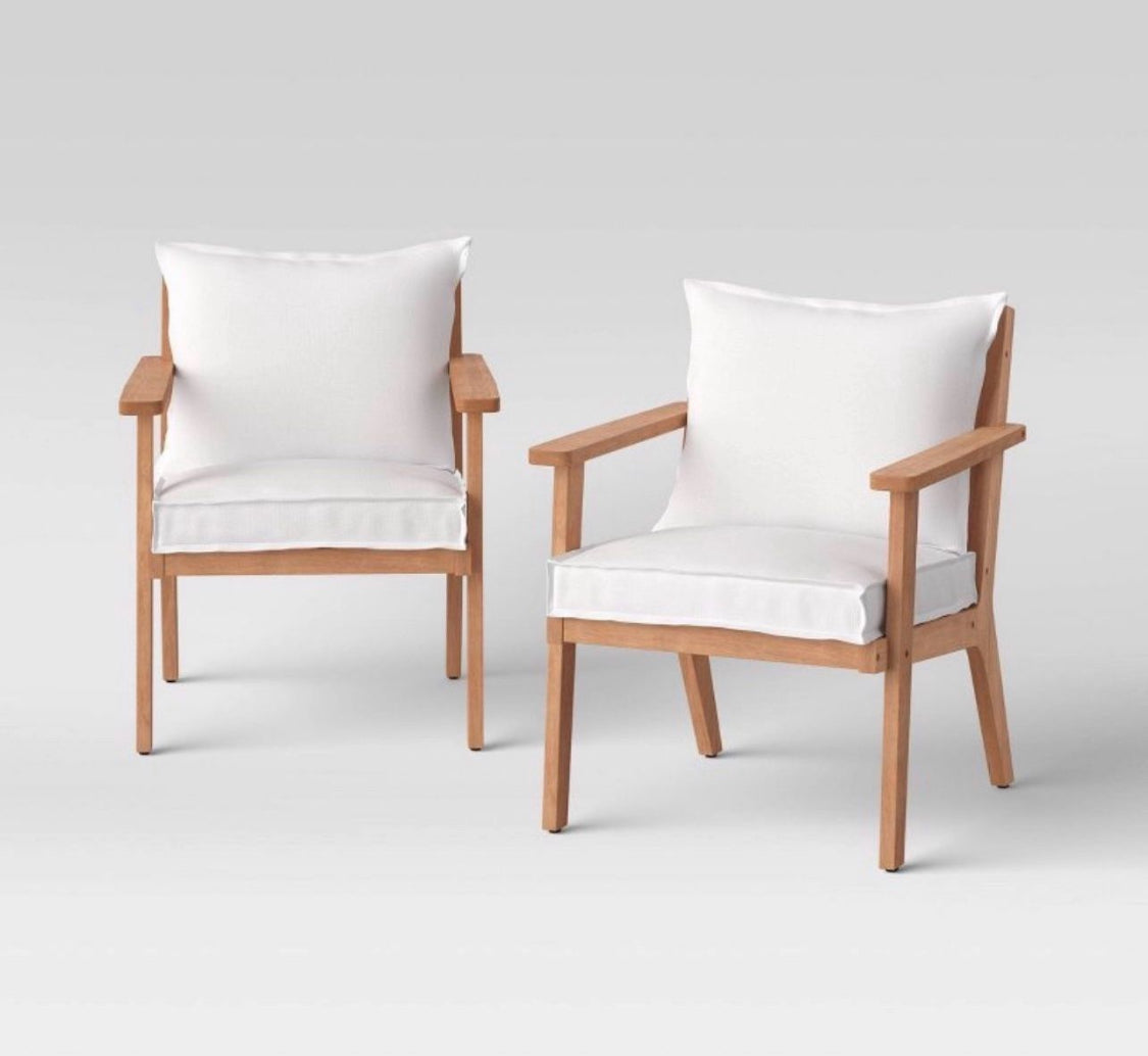 Payson 2pk Small Space Patio Chairs, Outdoor Furniture- Threshold designed with Studio McGee - Local Pick Up Only