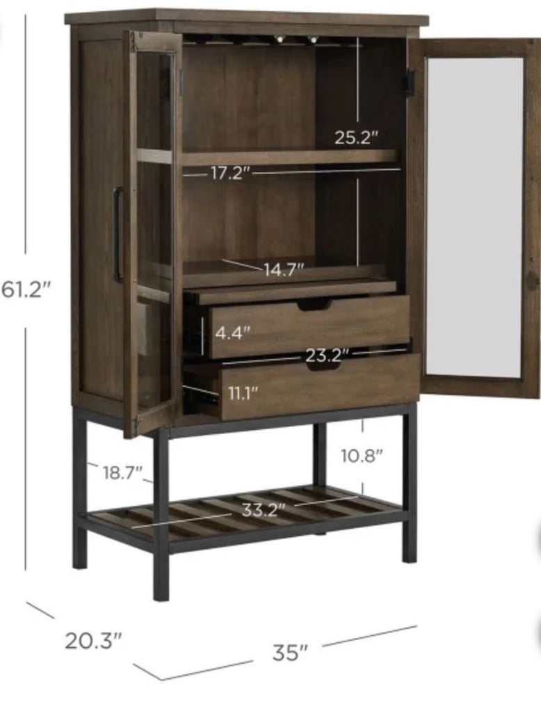 Brentley 61” Wine Storage Cabinet - Local Pick Up Only